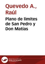 Plano de límites de San Pedro y Don Matías