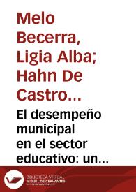 El desempeño municipal en el sector educativo: un análisis a partir de una función multiproducto