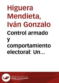 Control armado y comportamiento electoral: Un cuasi-experimento en el Caguán