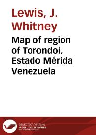 Map of region of Torondoi, Estado Mérida Venezuela