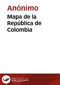 Mapa de la República de Colombia