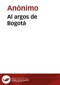 Al argos de Bogotá