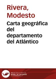 Carta geográfica del departamento del Atlántico