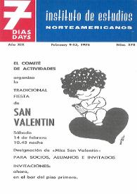 7 días = 7 days : boletín del Instituto de Estudios Norteamericanos, Barcelona. Núm. 578, del 9 al 15 de febrero de 1976