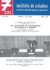 7 días = 7 days : boletín del Instituto de Estudios Norteamericanos, Barcelona. Núm. 581, del 1 al 14 de marzo de 1976