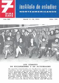7 días = 7 days : boletín del Instituto de Estudios Norteamericanos, Barcelona. Núm. 582, del 15 al 28 de marzo de 1976