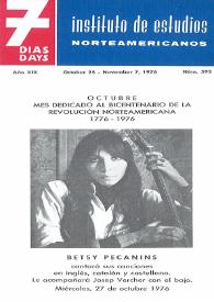 7 días = 7 days : boletín del Instituto de Estudios Norteamericanos, Barcelona. Núm. 592, del octubre 25 al 7 de noviembre de 1976