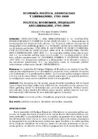 Economía política, desigualdad y liberalismo, 1750-1850