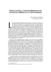 Poder judicial y poderes irrestrictos: contra el imperio de la arbitrariedad