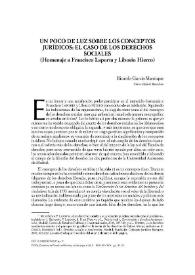Un poco de luz sobre los conceptos jurídicos: el caso de los derechos sociales (Homenaje a Francisco Laporta y Liborio Hierro)