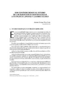 Dos contribuciones al estudio de los derechos humanos debidas a Francisco Laporta y Liborio Hierro