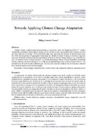 Towards Applying Climate Change Adaptation