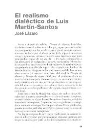 El realismo dialéctico de Luis Martín Santos