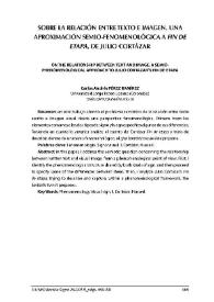 Sobre la relación entre texto e imagen. Una aproximación semio-fenomenológica a 'Fin de etapa', de Julio Cortázar