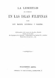 La libertad de comercio en las islas Filipinas 