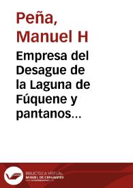 Empresa del Desague de la Laguna de Fúquene y pantanos adyacentes