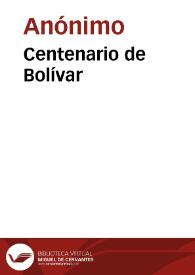Centenario de Bolívar