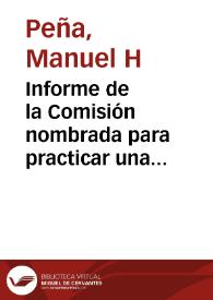Informe de la Comisión nombrada para practicar una visita en la Ferrería de Samacá