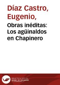 Obras inéditas: Los agüinaldos en Chapinero