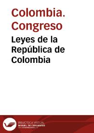 Leyes de la República de Colombia