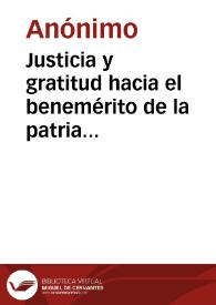 Justicia y gratitud hacia el benemérito de la patria Jeneral Santiago Mariño