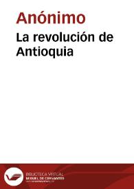 La revolución de Antioquia