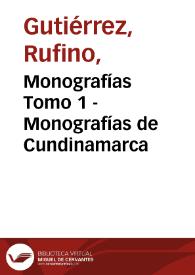 Monografías Tomo 1 - Monografías de Cundinamarca