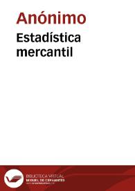Estadística mercantil