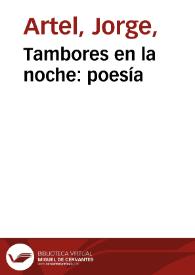 Tambores en la noche: poesía