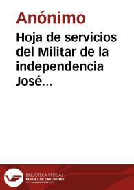 Hoja de servicios del Militar de la independencia José María Espinosa