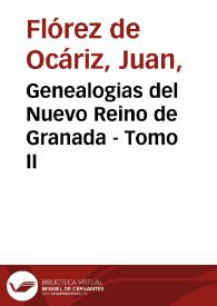 Genealogias del Nuevo Reino de Granada - Tomo II