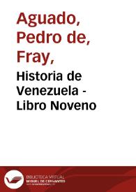 Historia de Venezuela - Libro Noveno