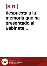 Respuesta a la memoria que ha presentado al Gabinete de Berlin el sr. Zea Bermudez sobre los derechos de las hembras a la Corona de España :...