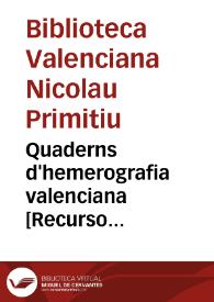 Quaderns d'hemerografia valenciana 