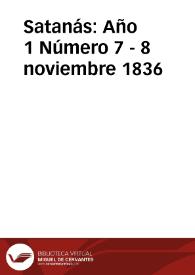 Satanás: Año 1 Número 7 - 8 noviembre 1836