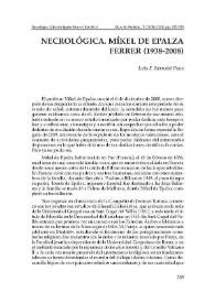 Necrológica. Míkel de Epalza Ferrer (1938-2008)