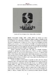 Edições Salamandra (Lisboa, 1985 - Lisboa, 2014) [Semblanza]