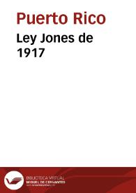 Ley Jones de 1917