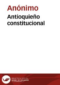 Antioquieño constitucional