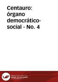 Centauro: órgano democrático-social - No. 4