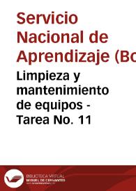 Limpieza y mantenimiento de equipos - Tarea No. 11