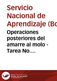 Operaciones posteriores del amarre al molo - Tarea No. 13