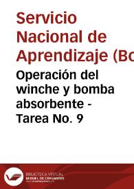 Operación del winche y bomba absorbente - Tarea No. 9