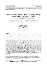 Influence of the North Atlantic Subtropical High on wet and dry sea-breeze events in North Carolina, United States