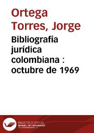 Bibliografía jurídica colombiana : octubre de 1969