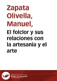 El folclor y sus relaciones con la artesanía y el arte