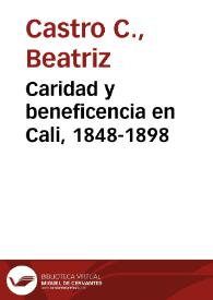 Caridad y beneficencia en Cali, 1848-1898
