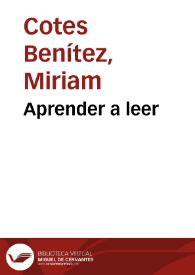 Aprender a leer