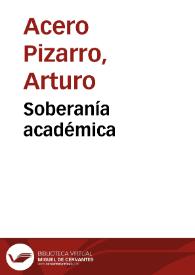 Soberanía académica