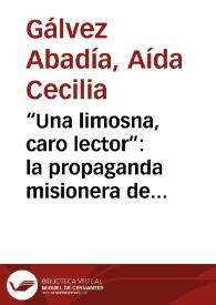 “Una limosna, caro lector”: la propaganda misionera de los Carmelitas Descalzos de Urabá, Antioquia